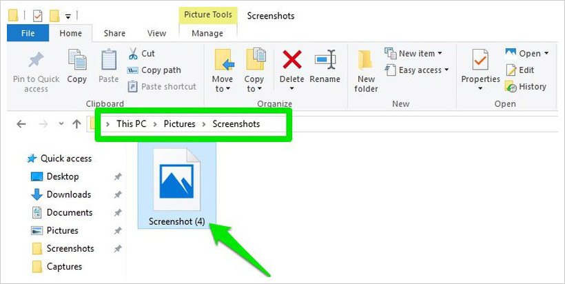 how to take a screenshot on windows 10 and have it save